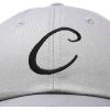 imageDALIX Initial Hat Letter C Womens Baseball Cap Monogram Cursive EmbroiderGray