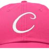 imageDALIX Initial Hat Letter C Womens Baseball Cap Monogram Cursive EmbroiderHot Pink