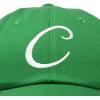 imageDALIX Initial Hat Letter C Womens Baseball Cap Monogram Cursive EmbroiderKelly Green