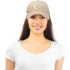 imageDALIX Initial Hat Letter C Womens Baseball Cap Monogram Cursive EmbroiderKhaki