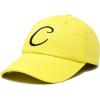 imageDALIX Initial Hat Letter C Womens Baseball Cap Monogram Cursive EmbroiderMinion Yellow