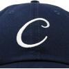 imageDALIX Initial Hat Letter C Womens Baseball Cap Monogram Cursive EmbroiderNavy Blue