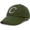 imageDALIX Initial Hat Letter C Womens Baseball Cap Monogram Cursive EmbroiderOlive