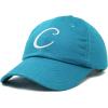 imageDALIX Initial Hat Letter C Womens Baseball Cap Monogram Cursive EmbroiderTeal