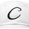imageDALIX Initial Hat Letter C Womens Baseball Cap Monogram Cursive EmbroiderWhite