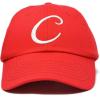 imageDALIX Initial Hat Letter C Womens Baseball Cap Monogram Cursive EmbroiderRed