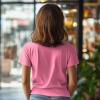 imageDALIX Pixel Heart Embroidered Lightweight Relaxed Jersey Tee Summer Cute Love WomensCharity Pink