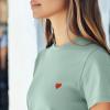 imageDALIX Pixel Heart Embroidered Lightweight Relaxed Jersey Tee Summer Cute Love WomensDusty Blue
