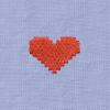 imageDALIX Pixel Heart Embroidered Lightweight Relaxed Jersey Tee Summer Cute Love WomensLavender Blue