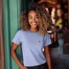 imageDALIX Pixel Heart Embroidered Lightweight Relaxed Jersey Tee Summer Cute Love WomensLavender Blue