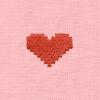 imageDALIX Pixel Heart Embroidered Lightweight Relaxed Jersey Tee Summer Cute Love WomensPink