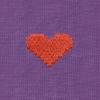 imageDALIX Pixel Heart Embroidered Lightweight Relaxed Jersey Tee Summer Cute Love WomensPurple