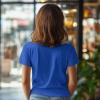 imageDALIX Pixel Heart Embroidered Lightweight Relaxed Jersey Tee Summer Cute Love WomensRoyal Blue