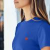 imageDALIX Pixel Heart Embroidered Lightweight Relaxed Jersey Tee Summer Cute Love WomensRoyal Blue