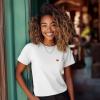 imageDALIX Pixel Heart Embroidered Lightweight Relaxed Jersey Tee Summer Cute Love WomensWhite