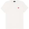 imageDALIX Pixel Heart Embroidered Lightweight Relaxed Jersey Tee Summer Cute Love WomensVintage White