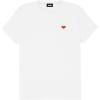 imageDALIX Pixel Heart Embroidered Lightweight Relaxed Jersey Tee Summer Cute Love WomensWhite