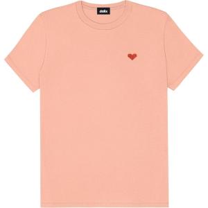 imageDALIX Pixel Heart Embroidered Lightweight Relaxed Jersey Tee Summer Cute Love WomensTerracotta