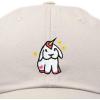 imageAdorable Unicorn Bunny Hat Womens Embroidered Baseball CapBeige
