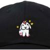 imageAdorable Unicorn Bunny Hat Womens Embroidered Baseball CapBlack