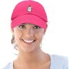 imageAdorable Unicorn Bunny Hat Womens Embroidered Baseball CapHot Pink