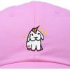 imageAdorable Unicorn Bunny Hat Womens Embroidered Baseball CapLight Pink