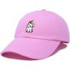 imageAdorable Unicorn Bunny Hat Womens Embroidered Baseball CapLight Pink