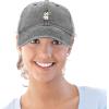 imageAdorable Unicorn Bunny Hat Womens Embroidered Baseball CapWashed Black