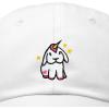 imageAdorable Unicorn Bunny Hat Womens Embroidered Baseball CapWhite