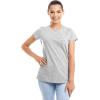 imageAnimals Cute Bunny TShirt Womens Embroidered ShirtHeather Gray