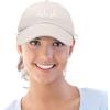 imageDALIX Alpha Phi Cursive Hat Womens Embroidered Baseball CapBeige