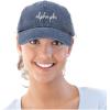 imageDALIX Alpha Phi Cursive Hat Womens Embroidered Baseball CapWashed Navy Blue