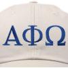 imageDALIX Alpha Phi Omega Greek Letters Ball Cap Embroidered HatBeige