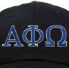 imageDALIX Alpha Phi Omega Greek Letters Ball Cap Embroidered HatBlack