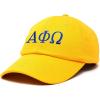 imageDALIX Alpha Phi Omega Greek Letters Ball Cap Embroidered HatGold