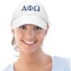 imageDALIX Alpha Phi Omega Greek Letters Ball Cap Embroidered HatWhite