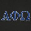 imageDALIX Alpha Phi Omega Greek Letters TShirt Mens Embroidered Fraternity ShirtBlack