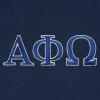 imageDALIX Alpha Phi Omega Greek Letters TShirt Mens Embroidered Fraternity ShirtNavy Blue