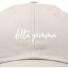 imageDALIX Delta Gamma Cursive Fraternity Hat Womens Embroidered CapBeige