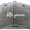 imageDALIX Delta Gamma Cursive Fraternity Hat Womens Embroidered CapWashed Black