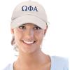 imageDALIX Omega Phi Alpha Greek Letters Hat Womens Embroidered Baseball CapBeige