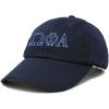 imageDALIX Omega Phi Alpha Greek Letters Hat Womens Embroidered Baseball CapNavy Blue