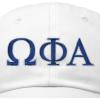 imageDALIX Omega Phi Alpha Greek Letters Hat Womens Embroidered Baseball CapWhite