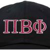 imageDALIX Pi Beta Phi Greek Letters Hat Womens Embroidered Baseball CapBlack