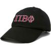 imageDALIX Pi Beta Phi Greek Letters Hat Womens Embroidered Baseball CapBlack