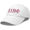 imageDALIX Pi Beta Phi Greek Letters Hat Womens Embroidered Baseball CapWhite
