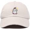 imageAdorable Unicorn Bunny Hat Womens Embroidered Baseball CapBeige