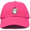 imageAdorable Unicorn Bunny Hat Womens Embroidered Baseball CapHot Pink