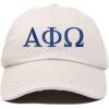 imageDALIX Alpha Phi Omega Greek Letters Ball Cap Embroidered HatBeige