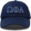 imageDALIX Omega Phi Alpha Greek Letters Hat Womens Embroidered Baseball CapNavy Blue